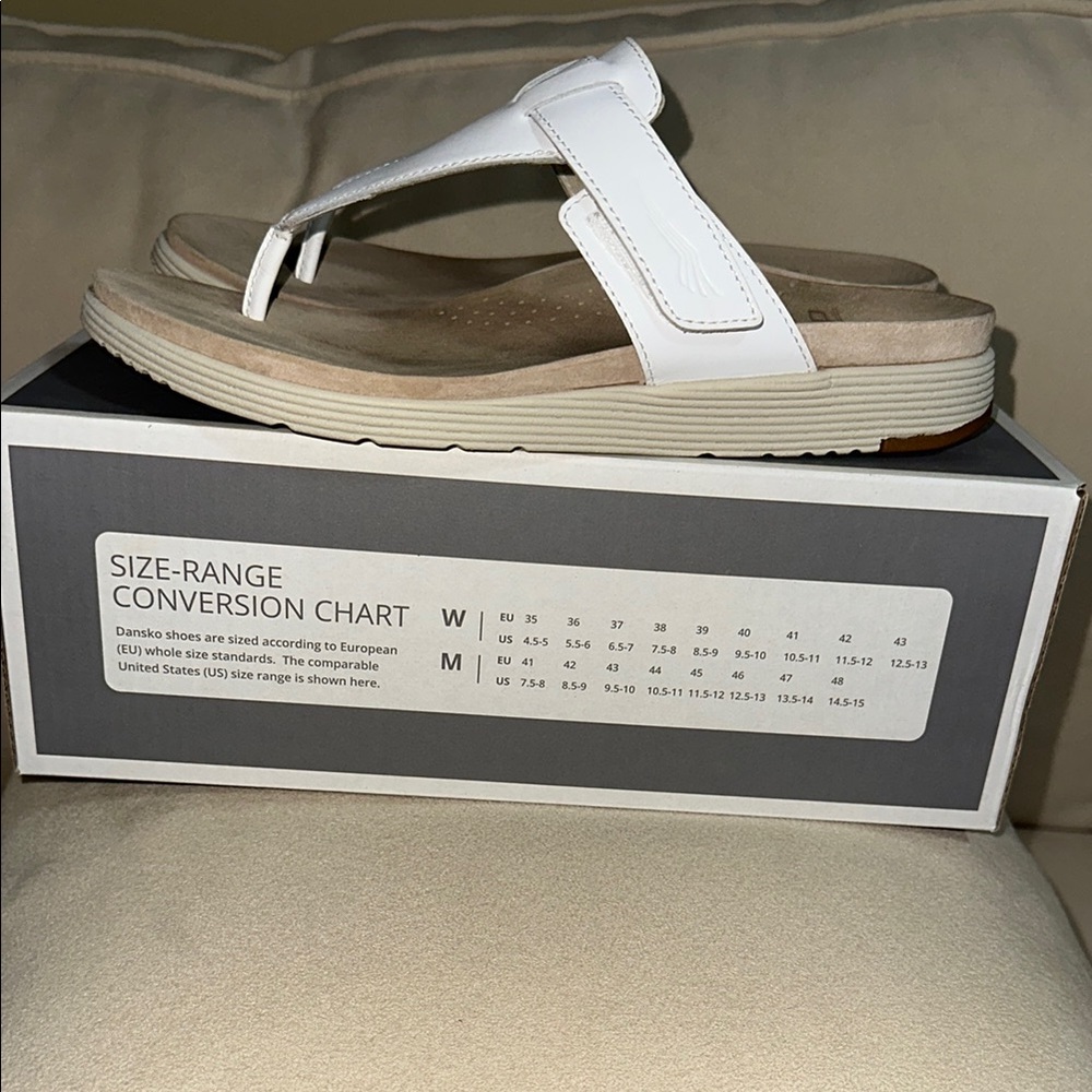 Dansko CeCe Full Grain Women's White Sandals Size 39 - Picture 2 of 6